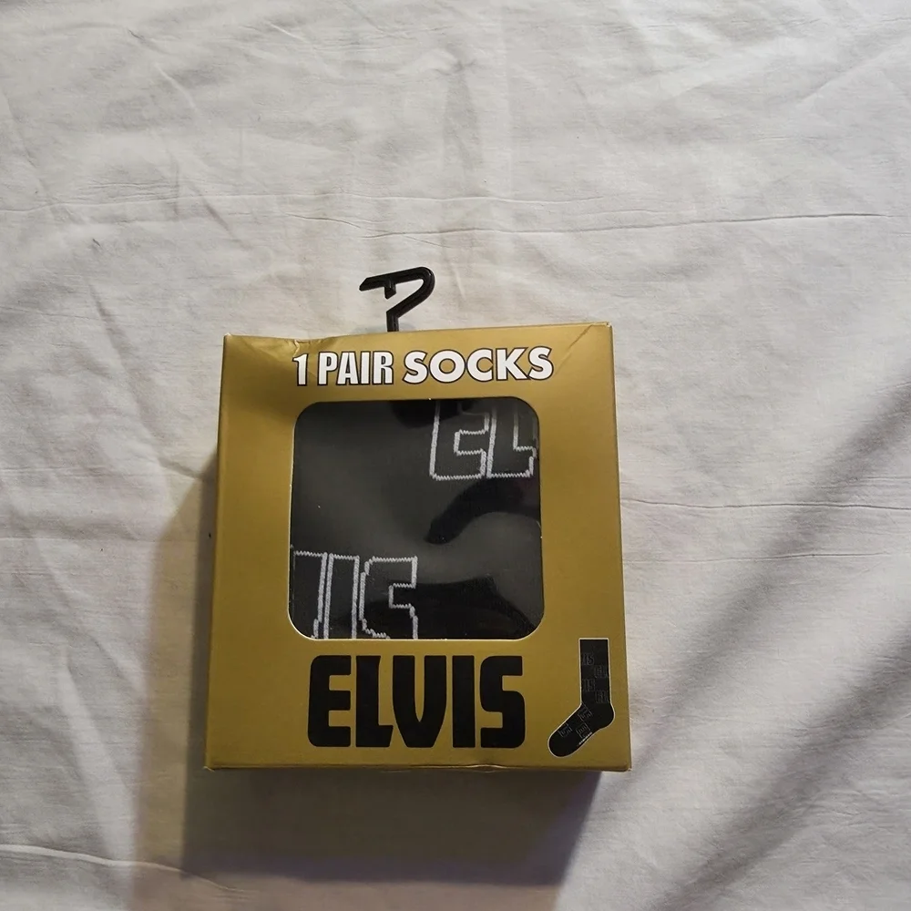 Elvis Presley Black and White Logo Casual Size 9-12 Unisex